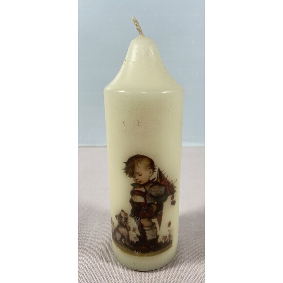 Hummel Candle - Boy And Dog. 6” Tall - Picture 1 of 4